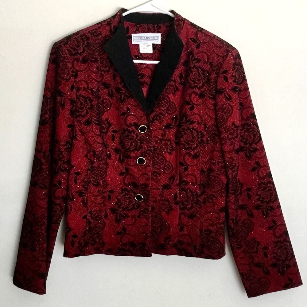 Jessica Howard Cocktail Dressy Red Suits & Suit Separates for Women Sz 14 - Picture 1 of 7
